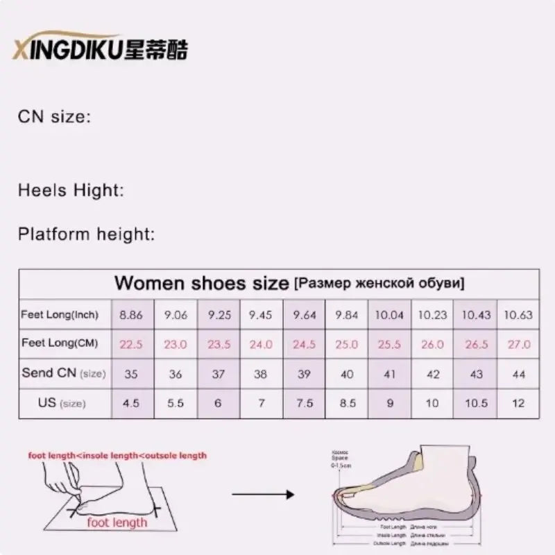 New Platform Women's Personality Casual Sneakers Autumn Round Toe Strappy Heels