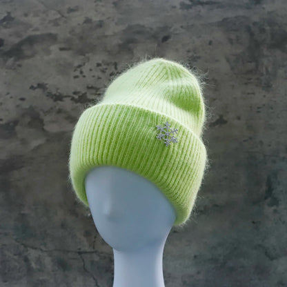 Hot Selling Winter Hat Real Rabbit Fur Winter Hats For Women Snowflake Warm Beanie cold Hats Women Solid Adult Cover Head Cap