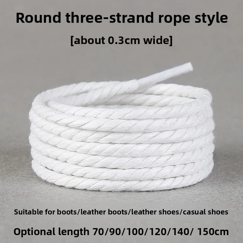 White Shoelaces Round Canvas Shoes Sports Casual Sneakers Basketball Shoes Flat Men and Women Cotton Versatile Pure White