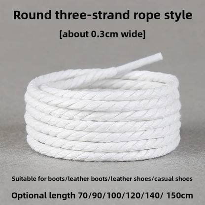 White Shoelaces Round Canvas Shoes Sports Casual Sneakers Basketball Shoes Flat Men and Women Cotton Versatile Pure White
