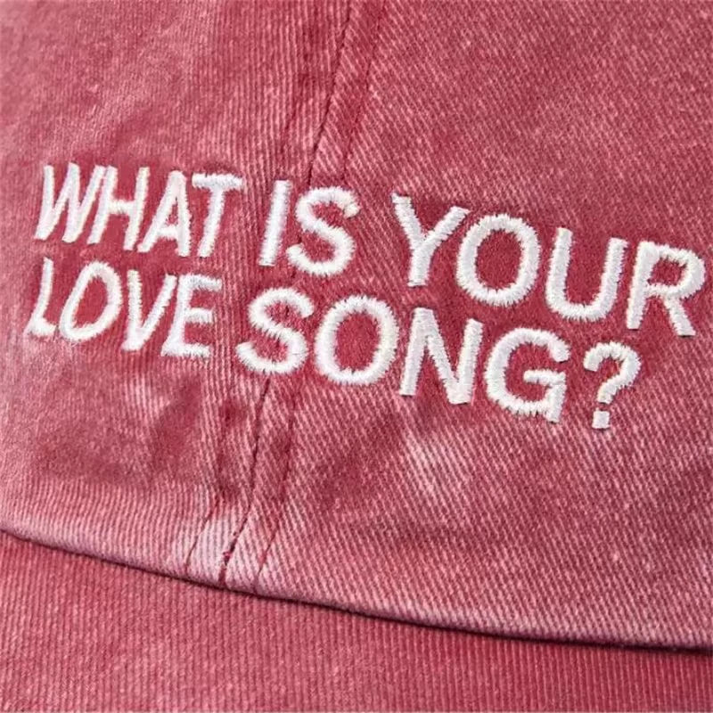 Kpop “What Is Your Love Song” Same Embroidery Baseball Cap, Tour Concert Visors Fashion Women Men Outdoor Baseball Caps