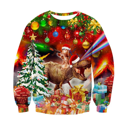 Fashion Ugly Christmas Sweater Men Women 3d Printing Funny Xmas Sweatshirt Crewneck Long Sleeve Pullover Oversized Hoodies