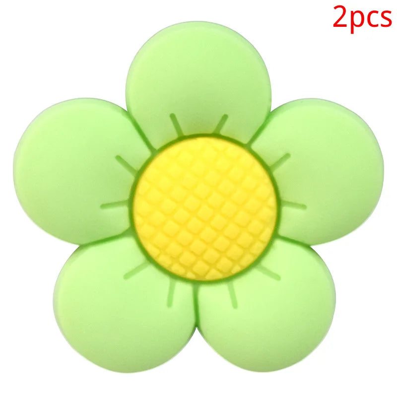 PVC Butterfly Flower Big Size Beach Bag Buckle Charms Decorations Accessories for Bog Totes Bag Woman DIY Gift Travel Pendant
