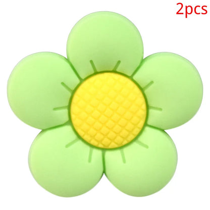 PVC Butterfly Flower Big Size Beach Bag Buckle Charms Decorations Accessories for Bog Totes Bag Woman DIY Gift Travel Pendant