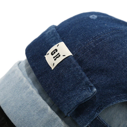 Top Denim Docker Cap Without Visor Letter Label Brimless Caps Adjustable Solid Color Hat Hats Unisex Adult Retro Hip Hop Street