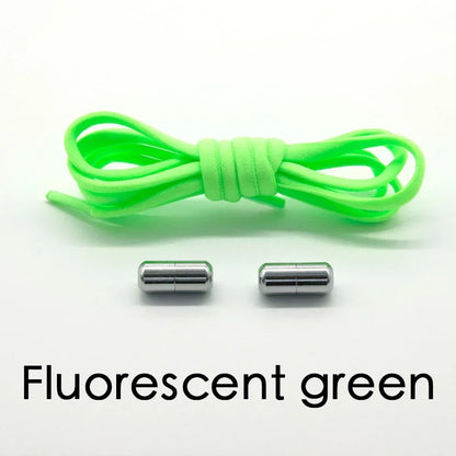 1Pair No tie ShoelacesSemicircle New Elastic Shoe Laces For Kids and Adult Sneakers Shoelace Quick Lazy Laces Color Shoestrings