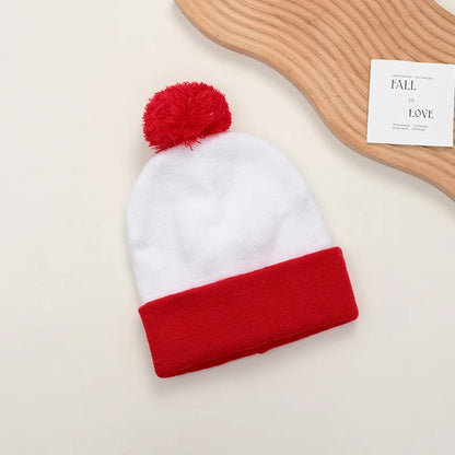 2pc Christmas Cosplay Funny Beanie Hat and Gloves,Unisex Winter Warm Classic Knitted Hat,Halloween,new Year Costume Accessories