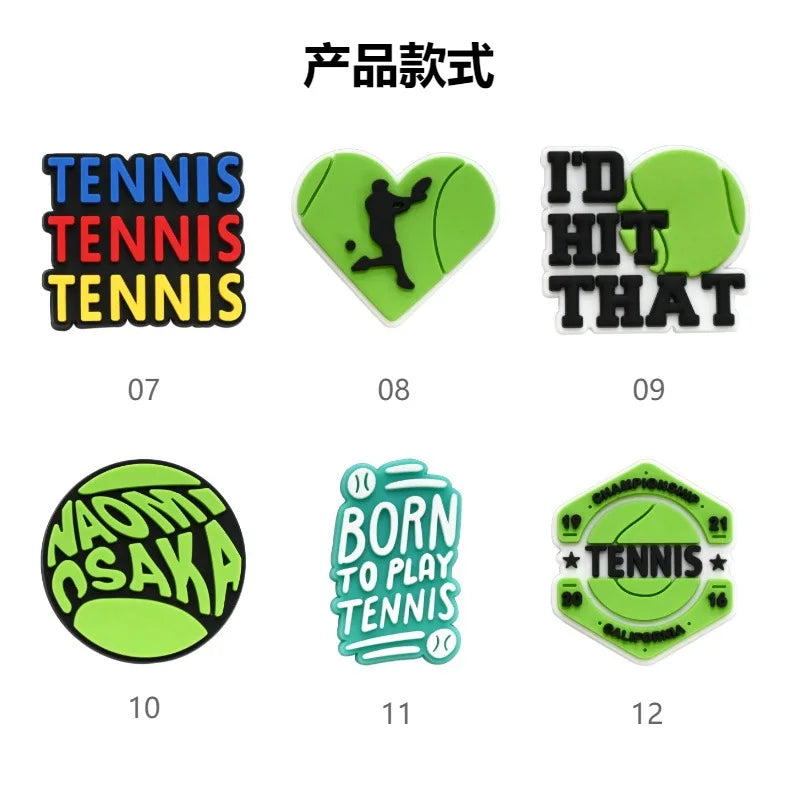 tennis mode series PVC shoe Charms Slippers Buckle combination Fit Wristbands accessories Decoration Bands gift unisex party