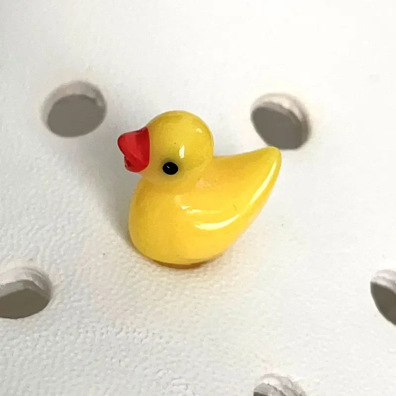 3D Cute Chubby Yellow Duck Noctilucent Shoe Charms for Crocs Garden Sandal Clogs Pins Decorations Slipper Accessories Girl Gift