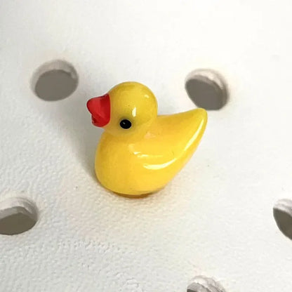3D Cute Chubby Yellow Duck Noctilucent Shoe Charms for Crocs Garden Sandal Clogs Pins Decorations Slipper Accessories Girl Gift