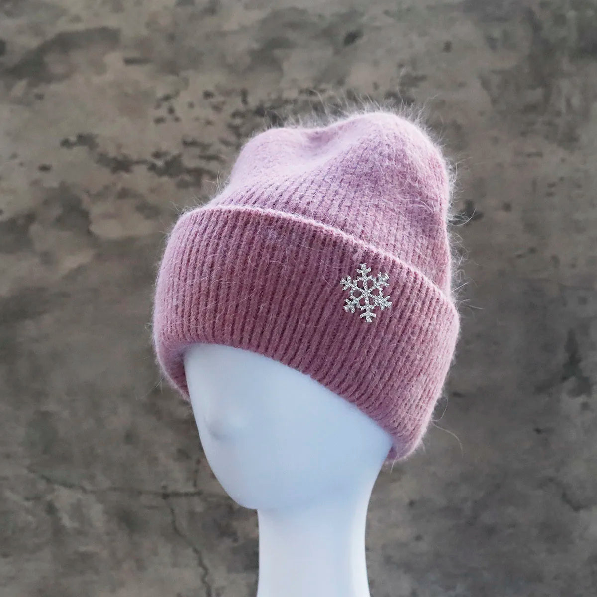 Hot Selling Winter Hat Real Rabbit Fur Winter Hats For Women Snowflake Warm Beanie cold Hats Women Solid Adult Cover Head Cap