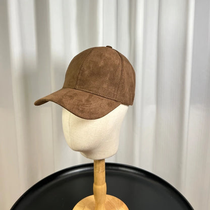 Fashion Adjustable Suede Baseball Caps For Men Women Autumn Winter Solid Retro Snapback Hip Hop Hat Unisex Street Sun Visor Caps