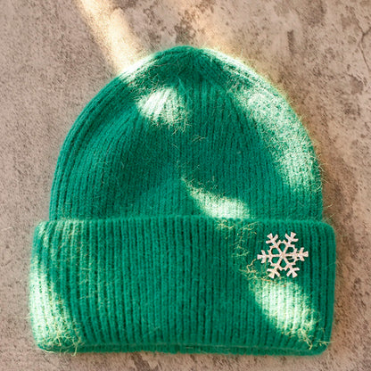 Hot Selling Winter Hat Real Rabbit Fur Winter Hats For Women Snowflake Warm Beanie cold Hats Women Solid Adult Cover Head Cap