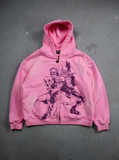 Harajuku Jojo Bizarre Adventure Zip Up Hoodies Oversized Mens Womens Zipper Hoodie Hip Hop CoupleS Y2k Street Sweatshirt