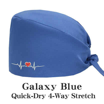 ECG Embroider Working Hats for Man Woman Pet TOOTH Clinic Scrub Caps Quick Dry Breathable Dentist Cap MSG-03