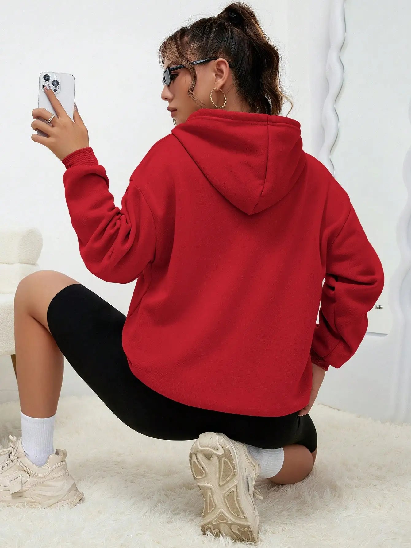 Los Angeles Art Letter Design Women Hoodies American Style Casual Hoody Autumn Hip Hop Female Hoodie Casual Fleece Clothing