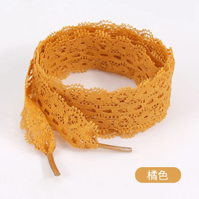 1Pair 100CM/120CM/140CM Length Canvas Sneaker Outdoor Shoe Shoelace Flat Lace Fancy Shoelaces Lace Shoe Laces for Women