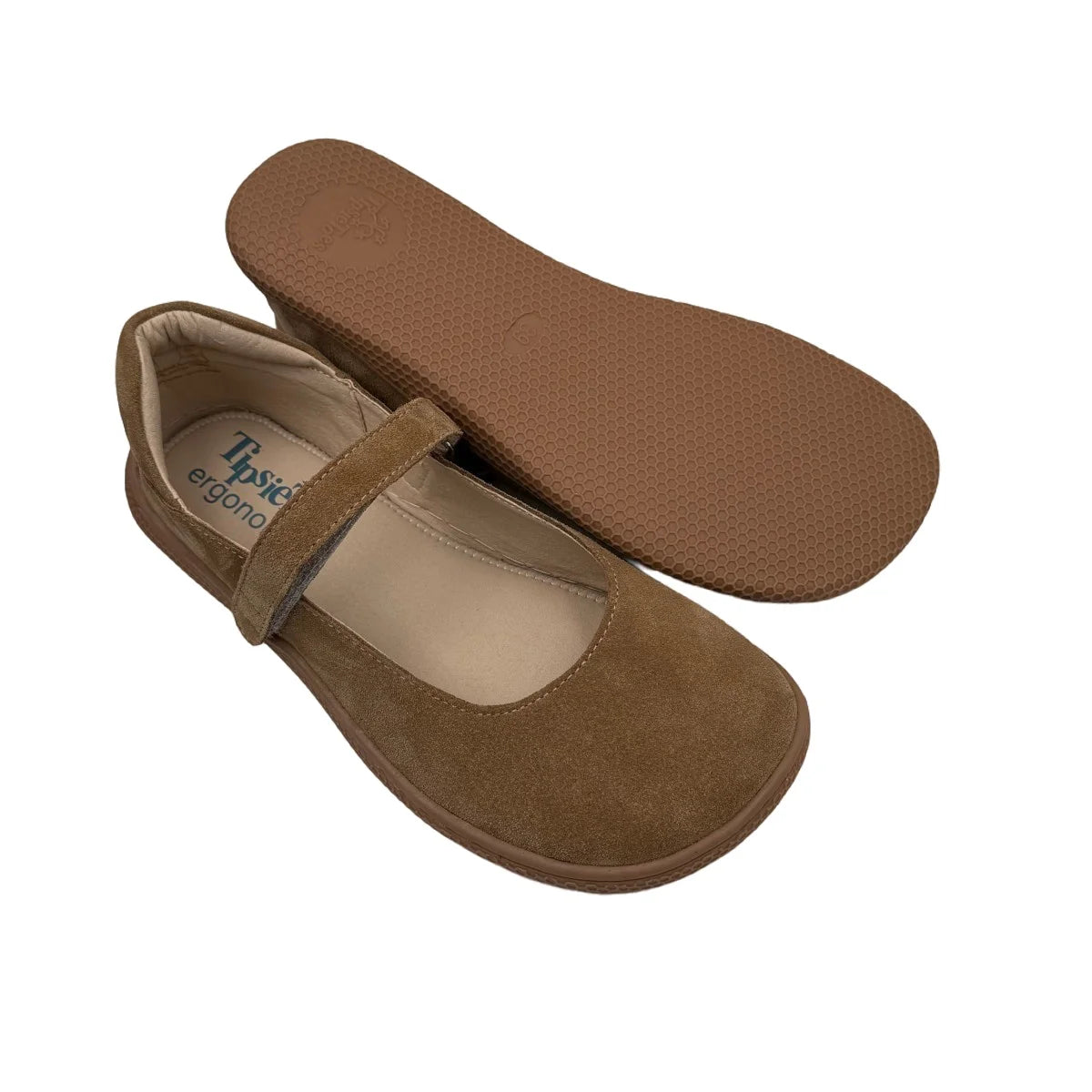 Tipsietoes 2025 Sprinng Autumn Barefoot Leather Ballerina For Women With Flat Soft Sole Zero Drop Wider Toes Box Light Weight