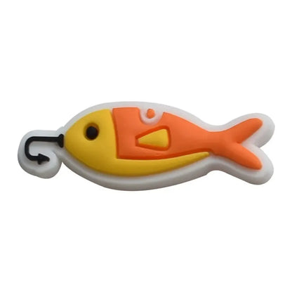 go fishing series PVC shoe Charms Slippers Buckle combination Fit Wristbands accessories Decoration Bands gift unisex party