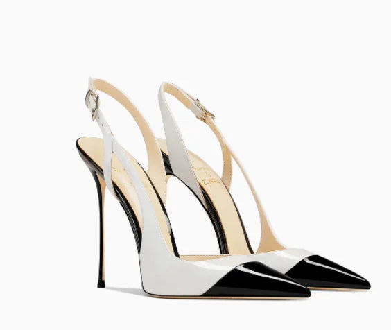 White Patent Leather Design with a High-End and Non-Tiring Foot Feel. 2026 New Pointed and Slim Heeled High Heels for Women