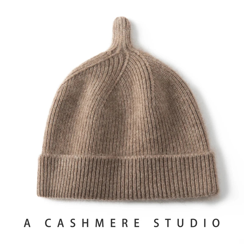 Keep Warm Winter Hat for Children Unisex Knit Cap Kids 100% Cashmere Skullies Hats for Boys Bonnet Girls Caps Accessories