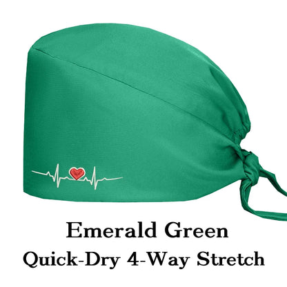 ECG Embroider Working Hats for Man Woman Pet TOOTH Clinic Scrub Caps Quick Dry Breathable Dentist Cap MSG-03