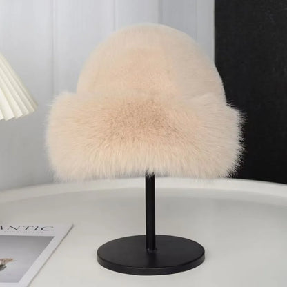 Fur Hat Women Warm Snow Ski Cap Female Faux Fox Fur Thick Warm Winter Hat Lady Windproof Russian Hat Ear Warmer Bonnet Hot Sale