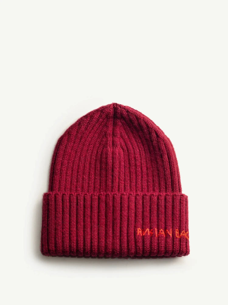 Autumn Winter Unisex Knitted Beanie Hat with Letter Embroidery – Warm Casual Street Style Wool Knit Beanie