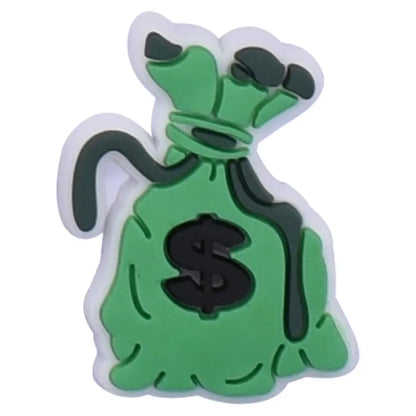 2pcs Lot Coin Money Shaped Character Shoe Buckles Charms Combination Designer for Women Accessories for Girls Adults Unisex Gift