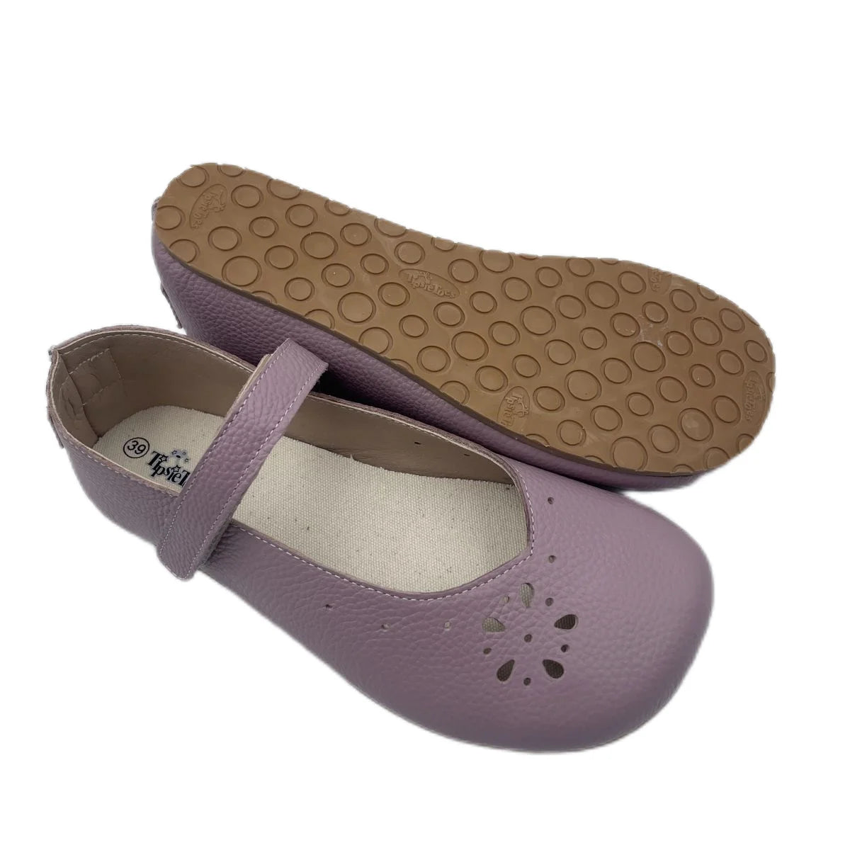 Tipsietoes 2025 Sprinng Autumn Barefoot Genuine Leather Ballerina Mary Jean Women With Flat Soft Sole Zero Drop Wider Toes Box