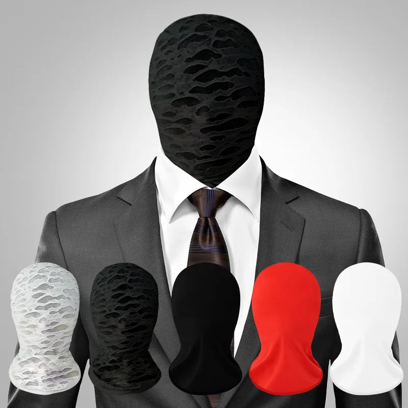 Balaclava Summer Full Face Breathable Mask Translucent UV Protection Face Cover Elastic Halloween Role Playing Ice Silk Cosplay