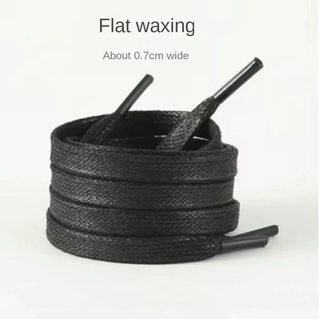 Black Shoelace round Flat Sports Men's and Women's Shoelace Leather Shoes Canvas Shoes and Boots Versatile Universal Shoelace