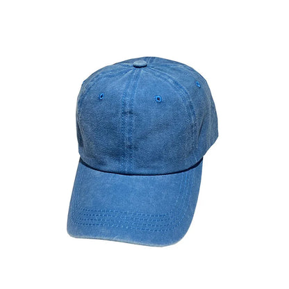 Baseball cap, women's artistic retro outdoor Japanese soft top, summer distressed men's washed cotton duckbill cap