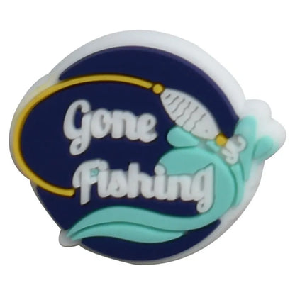 go fishing series PVC shoe Charms Slippers Buckle combination Fit Wristbands accessories Decoration Bands gift unisex party