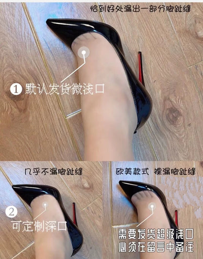 2026 New Black 12cm High Heels Classic Thin Heels Sexy Shallow Mouth Fashion Commuter Large Single Shoes 33-50