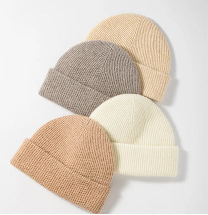 Winter 2025 Casual Women's Wool Hat Knitted Cap Warm Fashionable Headwear for the Cold Months