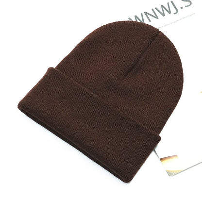 Acrylic Beanie Cap for Adult Winter Women Men Plain Skullies Beanie Hats Custom Logo Knitted Hats SKullies Skullcap