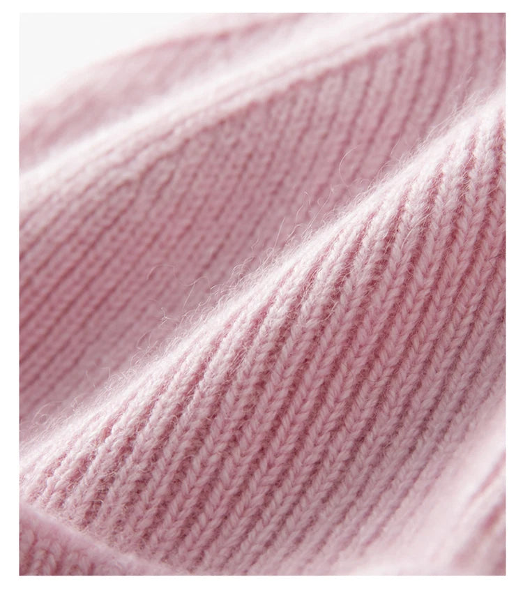 Keep Warm Winter Hat for Children Unisex Knit Cap Kids 100% Cashmere Skullies Hats for Boys Bonnet Girls Caps Accessories
