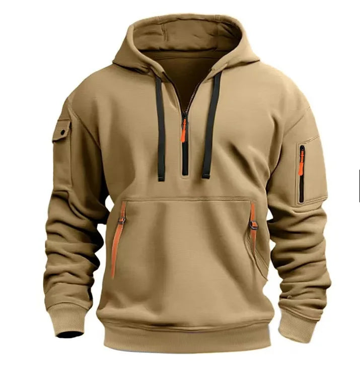 Men's Hoodies Aesthetic Fashion Multi-pocket Zipper Brand Streetwear Plus Size Loose Pullover Clothing Men Sweatshirts 2024 New