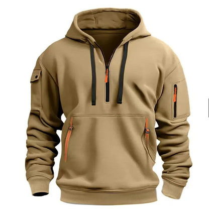 Men's Hoodies Aesthetic Fashion Multi-pocket Zipper Brand Streetwear Plus Size Loose Pullover Clothing Men Sweatshirts 2024 New