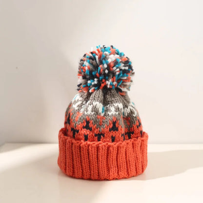 Skiing Cashmere Woman Winter Hat Autumn Beanies with Pompom Warm Wool Skullies Wholesales Acrylic Beanies Winter Hat for Woman