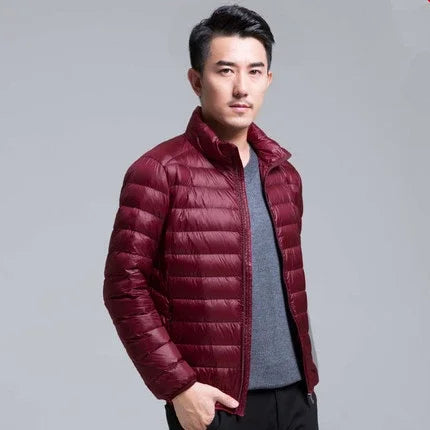 Men's All-Season Ultra Lightweight Packable Down Jacket Water and Wind-Resistant Breathable Coat Big Size Men Hoodies Jackets