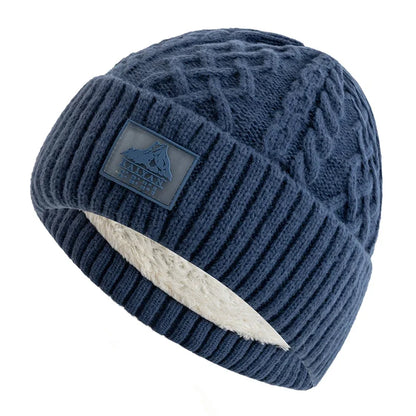 New Style Unisex Keep Warm Winter Hat Plush Fur Lined Stylish Warm Cap Beanie Hat For Men Women Outdoor Ski Sports Knitted Hat