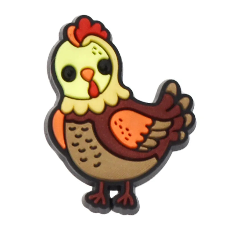 farming animal sheep deer duck house PVC shoe Charms Buckle for Wristbands accessories Decoration Bands gift unisex party