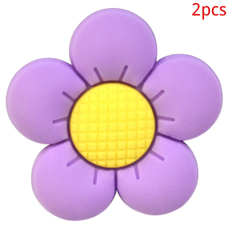 PVC Butterfly Flower Big Size Beach Bag Buckle Charms Decorations Accessories for Bog Totes Bag Woman DIY Gift Travel Pendant