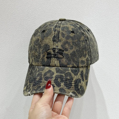 Retro Old Cross-Stitch Camouflage Baseball Cap for Men and Women Matching Face Small New Casual Soft Top Sun Baseball Cap