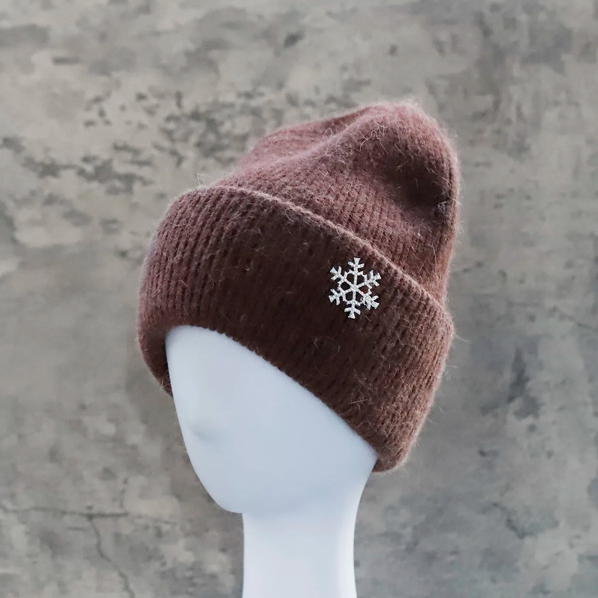 Hot Selling Winter Hat Real Rabbit Fur Winter Hats For Women Snowflake Warm Beanie cold Hats Women Solid Adult Cover Head Cap
