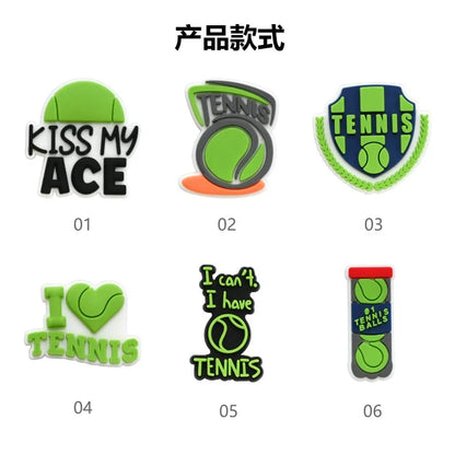 tennis mode series PVC shoe Charms Slippers Buckle combination Fit Wristbands accessories Decoration Bands gift unisex party