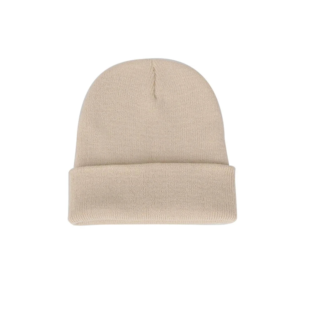 HOT SALES!!! Fashion Men's Women's Beanie Knit Ski Cap Hip-Hop Winter Warm Woolen Yarn Solid Color Hat Black Autumn Spring