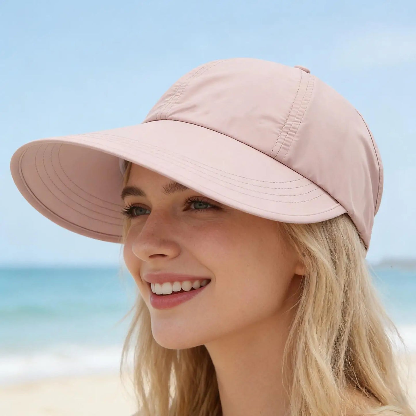 Breathable Sunhat with Wide Brim  UV Protection Summer Outdoor Beach Fisherman Hat Sunscreen Protection Cap Adjustable Sun Hat
